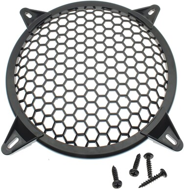 12 Inch Speaker Grill Subwoofer Grill Waffle Grill Guard Protector Cover with Mounting Screws for Home Audio[FDXGYH,Black]