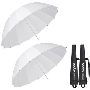 Godox UB-85D 33.5in/85cm Parabolic Translucent Umbrella, White Shoot Through Photography Umbrella with Carry Bag Portable for Vedio Studio Shooting Speedlite