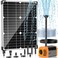 POPOSOAP 20W Solar Water Pump, Solar Powered Water Pump Outdoor with 320GPH Solar Pump, 7 Sprayers, 16.4ft Cable, 6.6ft Tubing for Outdoor Pond, Fish Tank and Garden Water Features