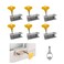 Sliding Window Locks Security - 6 Sets Window Locks for Vertical Horizontal Sliding Windows, Adjustable Sliding Door Lock with Key, Easy to Install Window Stoppers for Bedroom, Living Room and Office