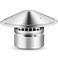 Tandefio 6 Inch Stove Pipe Cap Chimney Cap Stainless Steel Cone Cap with Screen Chimney Cover Outside Roof Silver Fireplace Screen Cover Exterior Stove Pipe Topper for Vent Flue Family Kitchen Cooking