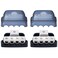 RECOIL DB14P 4 Way Power Distribution Block, 1 X 0/2/4 Gauge in / 4 X 4/8 Gauge Out Power Distribution Ground Distributor Block for Car Audio Amplifier Splitter 2 Pack