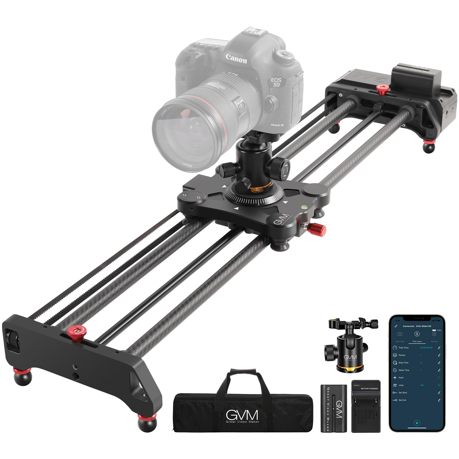جي في إم غريت فيديو ميكر Gvm Great Video Maker Motorized Camera Slider