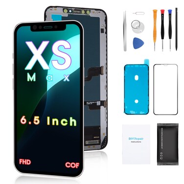 DIYRepair for iPhone Xs Max Screen Replacement 6.5&acirc;&euro;&trade;, COF FHD 3D Touch Display Full Repair kit, Digitizer Assembly with Tools Set, Tempered Glass, Instruction
