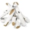 Gas Fireplace Logs Ceramic Birch Logs Fake Fireplace Insert 23.6&quot; Large Fire Pit Firebowl Log Propane Ventless Natural Gas Decorative Indoor Outdoor Faux Wood Decor Artificial Firewood Pack of 6