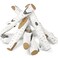 Gas Fireplace Logs Ceramic Birch Logs Fake Fireplace Insert 23.6" Large Fire Pit Firebowl Log Propane Ventless Natural Gas Decorative Indoor Outdoor Faux Wood Decor Artificial Firewood Pack of 6
