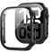 2 Pack Case with Tempered Glass Screen Protector for Apple Watch Series 10 46mm,JZK Slim Guard Bumper Full Hard PC Protective Cover HD Ultra-Thin Cover for iWatch 10 46mm Accessories Accessories,Black