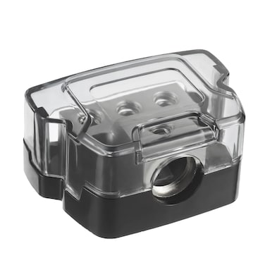 BOJACK 3 Way Power Distribution Connecting Block 1x0/2/4 Gauge Input 3x4/8 Gauge Output Power Distribution Block for Car Amplifier Audio Splitter