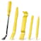 LivTee 5 pcs Auto Trim Removal Tool Kit, No Scratch Plastic Pry Tool Kit - Interior Door Panel Clip Fastener Removal Set for Vehicle Dash Radio Audio Installer (Yellow)