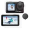 PCTC [6PCS Screen Protector for DJI Osmo Action 5 Pro Camera, 2 Pack Ultra lear Tempered Glass Screen protector+1pcs Rubber Lens Protective cover Accessories Kit, 0.3mm 9H Hardness Anti-Scrach