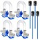 4Pack 3/4" Standard Condensate Trap with 19" Cleaning Brush PVC Transparent U Trap for HVAC Systems, Air Conditioner, Effectively Drains Condensate