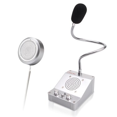 LiwCho Window Intercom, Window Speaker Intercom System, 2 Way Voice Transmission, High Power Intercom for Bank,Hospital,Station,Store.