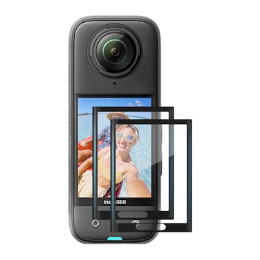 AMAZEAR Insta 360 X4 Screen Protector Film(2 Pack), Insta360 X4 Screen Protector for Insta360 X4 Accessories, Tempered Glass LCD Display Film, Ultra HD, 9H Hardness, Scratch Resistant