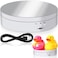 Rotating Display Stand 360 Degree Motorized Rotating Display Spinner Turntable Display Stand with USB Power Cable for Photography Products and Shows (Mirror White)