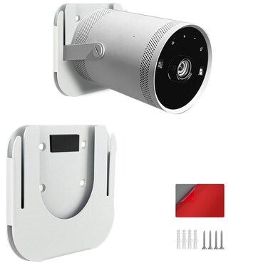 Chanvoo Drill Free Wall Mount Compatible with Samsung Freestyle Projector Ceiling Mount, Freestyle 2 Accessories Steel Wall Mount Shelf (White)