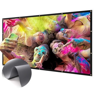 NIERBO 150 inch Metal Projector Screen Ambient Light Rejecting Screen 2.4 Gain 3D Movies Screen 16:9 for Home Theater