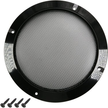 Heyiarbeit 2Pcs 6.5" Speaker Grill Cover Round Metal Mesh Speaker Grills Guard Protector Mesh Speaker Decorative Circle Black