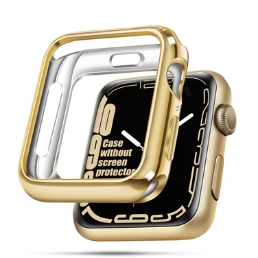 top4cus 45mm Cover Environmental Soft Flexible TPU Anti-Scratch Lightweight Protective 45mm Iwatch Case Compatible with Apple Watch Series 8/7 Series 6/SE/5/4 Series 3/2/1 - Gold
