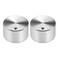 uxcell Stereo Knob, 25x6x15.5 mm Aluminium Alloy, Volume Control Knobs, Silver Textured Surface 2pcs
