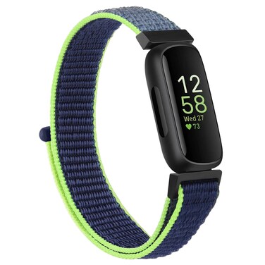 Nylon Band for Fitbit Inspire 3 Bands Women Men, Sport Loop Straps Replacement Wristband Compatible with Fitbit Inspire 3 Smartwatch (Lime)
