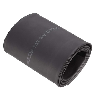 uxcell Black 70mm Diameter 110mm Flat Width 2:1 Polyolefin Tube Sleeving Heat Shrink Tubing 1M