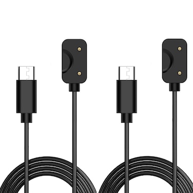 YOFUNTLE Compatible for Samsung Galaxy Fit 3 Charger Cable Smartwatch Fast Charging (Type C, 2 Pack)