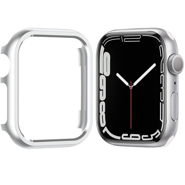 NINKI Aluminium Case for Apple Watch Series 6/Series 5/Series 4 /SE 2 Case 40mm,Metal Shockproof Full Protective Case iWatch 6 5 4 SE Cover Case for Apple Watch 6 5 4 Case 40mm Women Men Silver