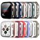14 Pack Apple Watch Case with Tempered Glass Screen Protector for Apple Watch Series 9/8/7 41mm,Anotch Full Coverage Hard PC Protective Cover HD Ultra-Thin Bumper for iWatch 9/8/7 41mm Accessories