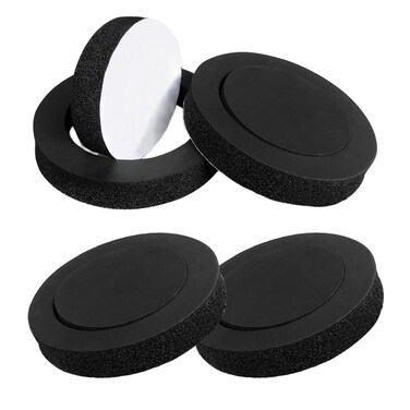 NTNEV 6.5" Car Door Foam Speaker Enhancer, Self Adhesive Speaker Fast Rings, Universal Bass Blocker Pad with High Rebound for Stereo Audio Speaker (4PCS-Black)