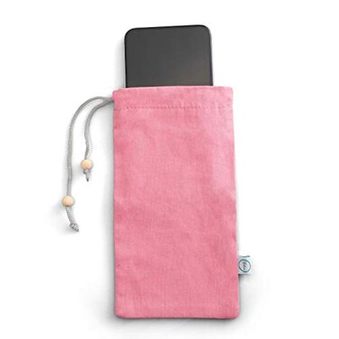 Halsa EMF Protection Cell Phone Sleeve, EMF Blocking Carrying Case, Phone Pouch. High Shielding Efficiency, Fits in Pocket or Purse. Fits Most Phones. 4"x 8" Size. Pink