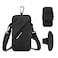 Phone Holder Arm Bands, Small Crossbody Shoulder Holsters Bag with Arm Band, Fits iPhone and All Cell Phones, Use for Running, Walking, Hiking &amp; Biking (Plus Size,Black)