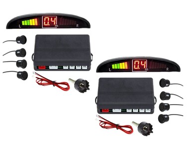 ZONETECH Parking Sensors LED Display Car Reverse Backup Radar System (2 Pack)