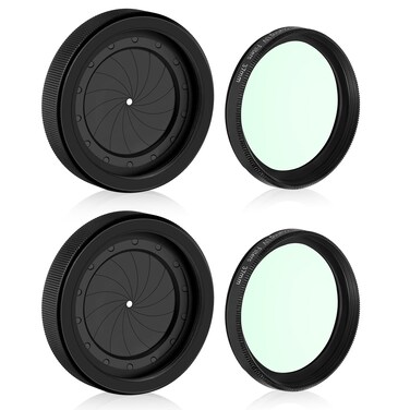Adjustable Iris Aperture Diaphragm Filter Pack M30 to M37 Iris Aperture Diaphragm Adapter Optical Diaphragm 1.5-26mm Lens Module Adapter Ring PVS-14 PVS 14 (Adjustable Iris Filter Kit*2)