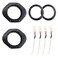 NuIth 6.5 inch Front Door Speaker Adapter Spacer Ring W/Speaker Harness Connector for Ford F150 2015-2022, 6 1/2 Inch Speaker Bracket Front Door Installation Plate Converter