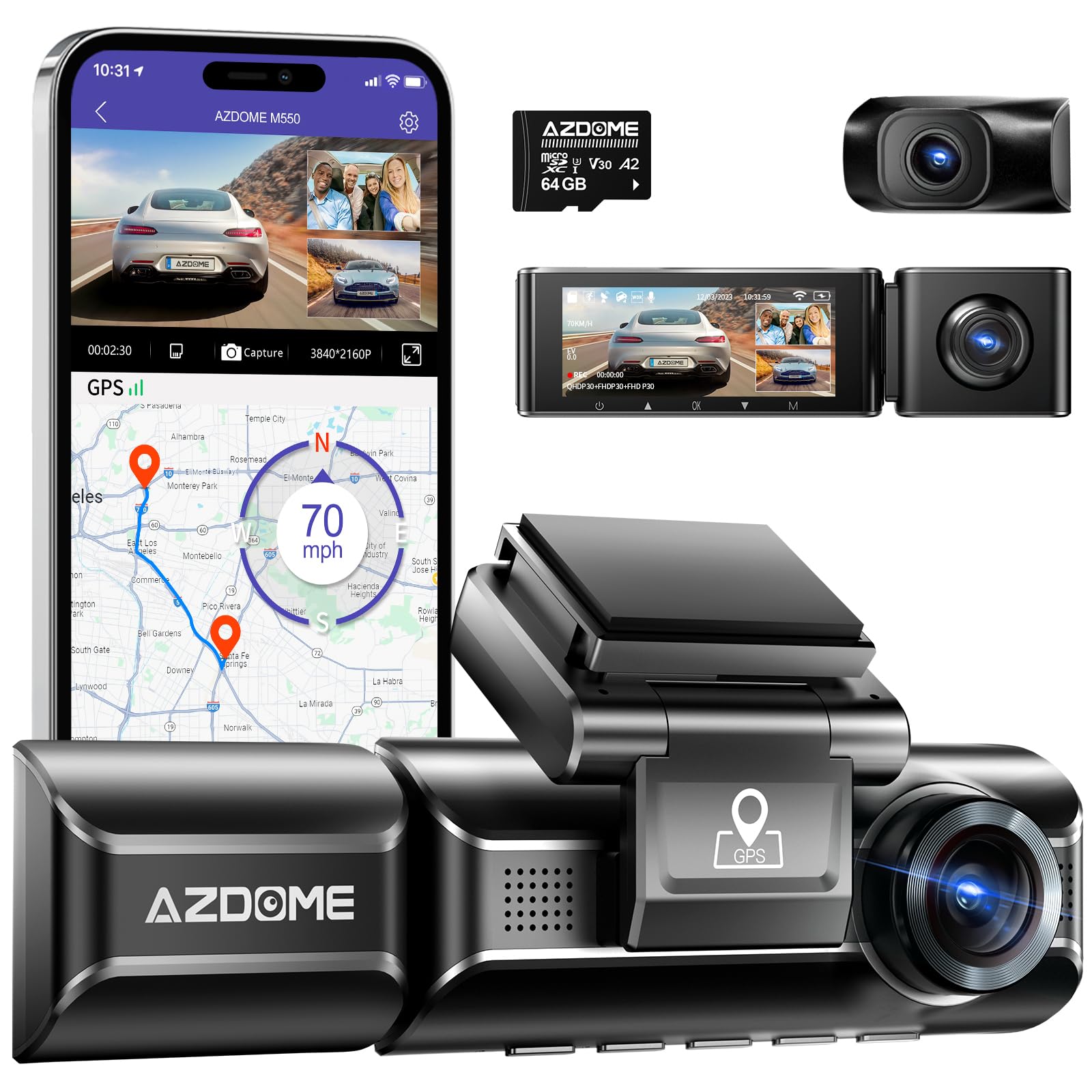 أز دوم AZDOME M550 64GB