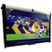 Outdoor TV Cover 48, 49, 50 inch - WITH FRONT FLAP - Weatherproof, Waterproof protection, Soft Interior, With Bottom cover - Black