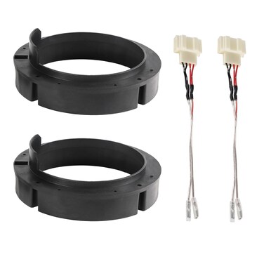 NuIth Door Speaker Adapter Bracket 6.5 with Speaker Wiring Harness Connector for VW Volkswagen Passat 1998-2016, Golf 1999-2014&iuml;&frac14;&OElig;Jetta 1999-2013&iuml;&frac14;&OElig;Beetle 1998-2011 Aftermarket Speaker Spacer Ring Kit