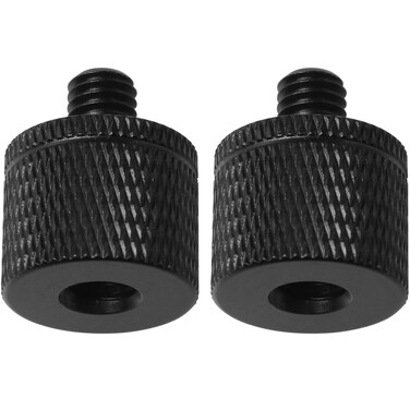 LUORNG 2PCS Gimbal Camera Tripod Conversion Screw 1/4 Female to M6 Male Tripod Mount Thread Adapter Used for Connecting SLR Configurations Monopods Ball Heads Black Color