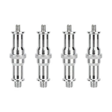 CAMVATE Standard 1/4 to 3/8 inch Metal Male Convertor Threaded Screw Adapter Spigot Stud for Studio Light Stand, Hotshoe/Coldshoe Adapter, Ball Head, Wireless Flash Receiver, Trigger(4 Pieces) - 3283
