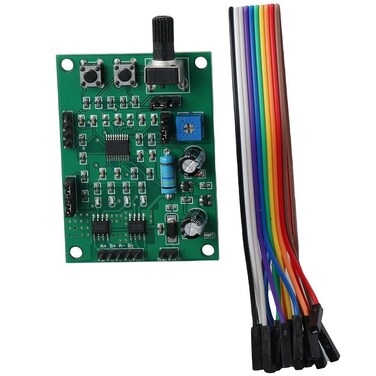 HOBBYIN DC 4V-6V 5V 2-Phase 4-Wire Control Board, Multifunctional Micro Stepper Motor Driver Controller Board Stepping Motor Adjustable Speed Regulator with Remote Control