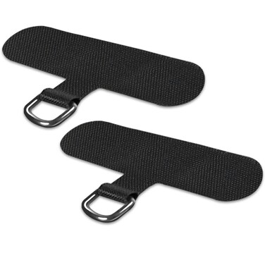 TACOMEGE Phone Tether Tab for iPhone, Cell Phone Lanyard Patch, Phone Strap Replacement Part for All Full Phone Cases (Black)