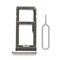 Perzework SIM Card Tray Holder Slot Replacement for Samsung Galaxy S8 and S8 Plus&iuml;&frac14;&circ;Silver Waterproof Rubber Ring and Eject Pin (Single Sim Card Version)