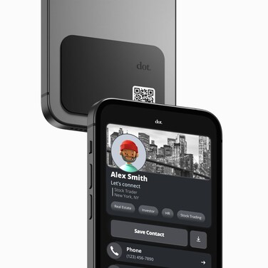 dot. Thin - Digital Business Card - Tap to Share NFC - iPhone &amp; Android (Black)
