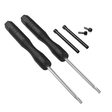 Watch Band Lug Link Pins Fit for Garmin Fenix 7X/6X/Fenix 5X/Fenix 3 Screw Accessory, 26mm Metal Replacement Screws with 1Pair Screwdrivers Removal Tool for Garmin Tactix 7/ Descent Mk1 (Black)