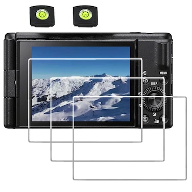 debous ZV-1F Screen Protector for Sony ZV-1F ZV1F Vlog Camera Anti-Scratch 9H Hard Tempered Glass Film Bubble Free (3+2pack)