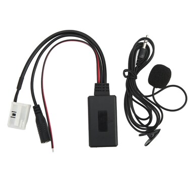 Audio Cable, Bluetooth AUX Music Interface Adapter Audio Cable Qiilu Bluetooth Aux in Cable with Microphone Replacement for Benz W169 W245 W203 W209