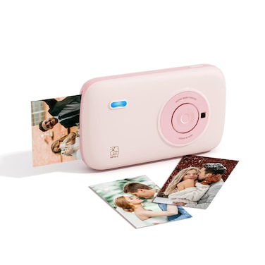 HPRT CP2100 Portable Photo Printer for iPhone &amp; Android, 2.1x3.4 Mini Instant Color Printer, Bluetooth 5.0, Type-C Charging, Dye-Sublimation Tech, Initial 10 Sheets Included, Pink