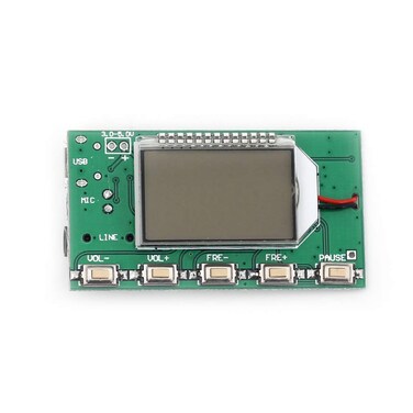 HiLetgo Digital FM Transmitter Module FM Transmitter Stereo Frequency Modulation DSP PLL 76.0-108.0MHz Multi-Function Frequency Modulation with LCD Display
