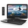 WONNIE 16.9" Portable Blu Ray DVD Player with 14.1" 1080P Full HD Large Swivel Screen, Surround Audio Sound, 4 Hrs Rechargeable Battery, Support HDMI Out, AV Out, Last Memory, USB/SD Card, Sync TV