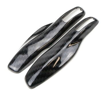 iJDMTOY Gloss Metallic Carbon Fiber Pattern Key Fob Shell Compatible With Porsche Cayenne Panamera Macan 911 etc, Exact Fit Smart Remote Case